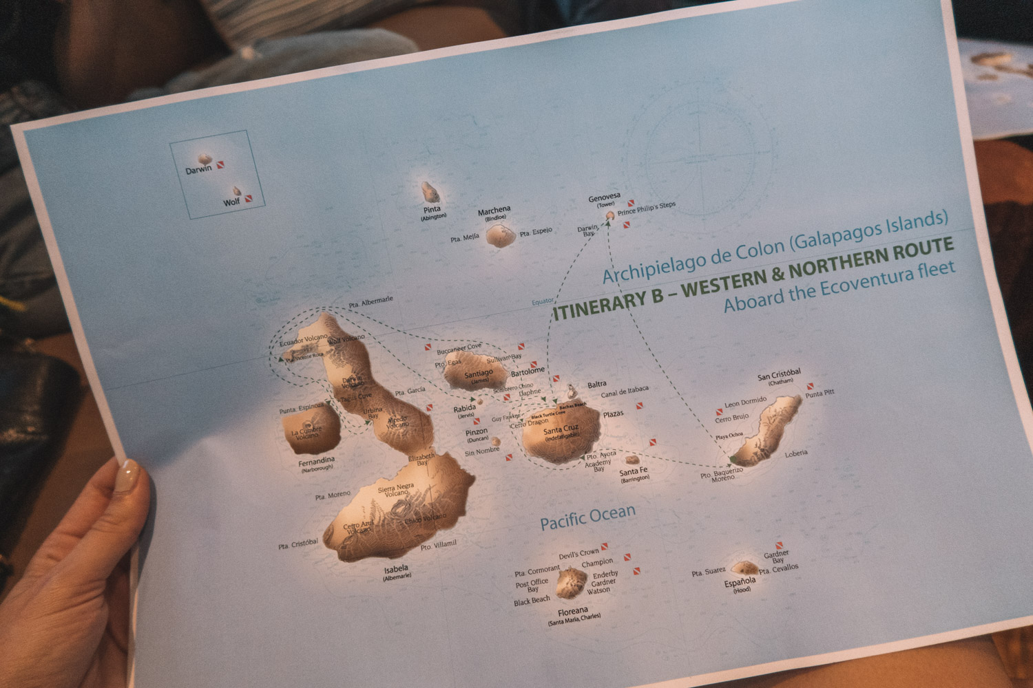 galapagos islands map