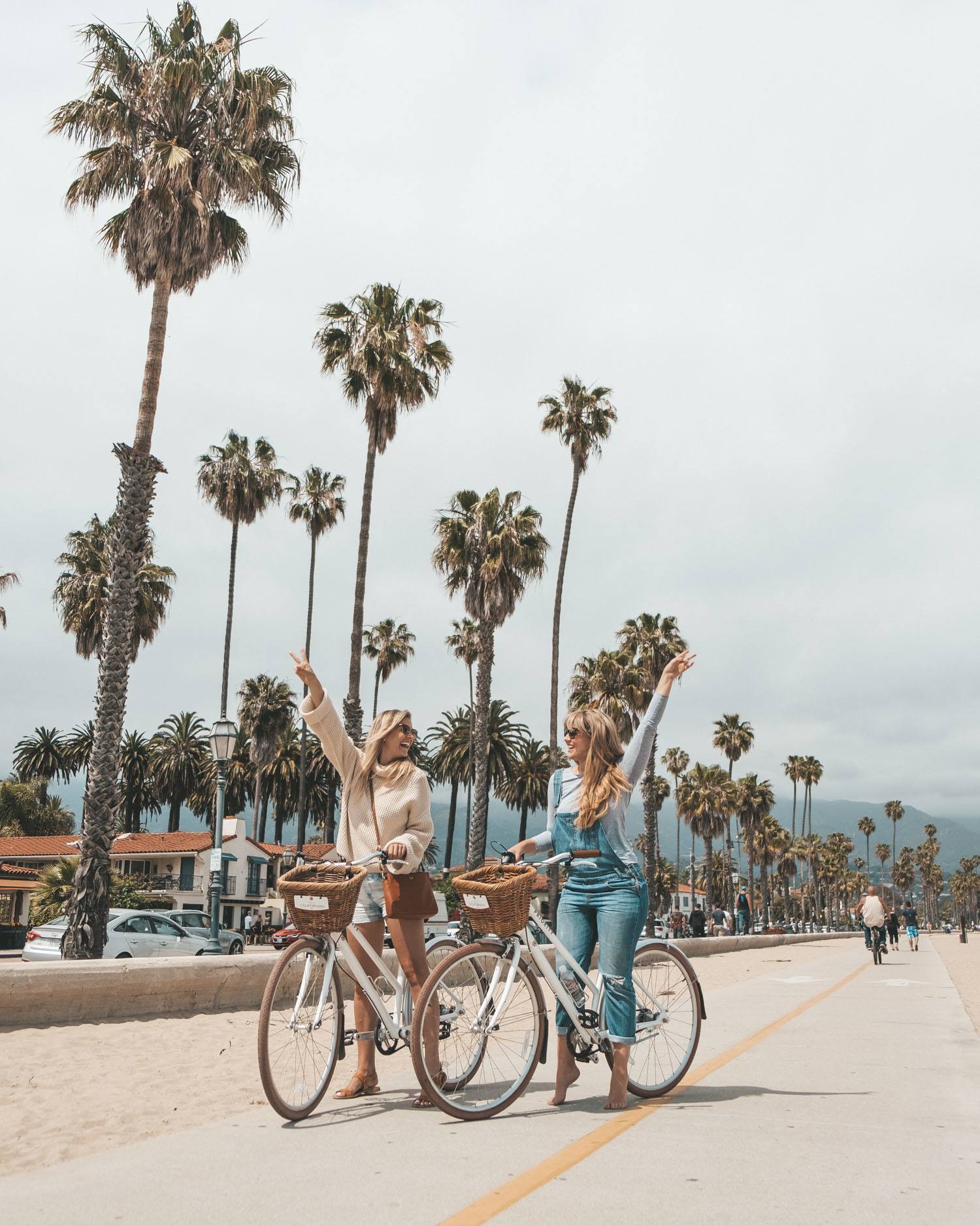 Riding Bikes on Santa Barbara Boardwalk