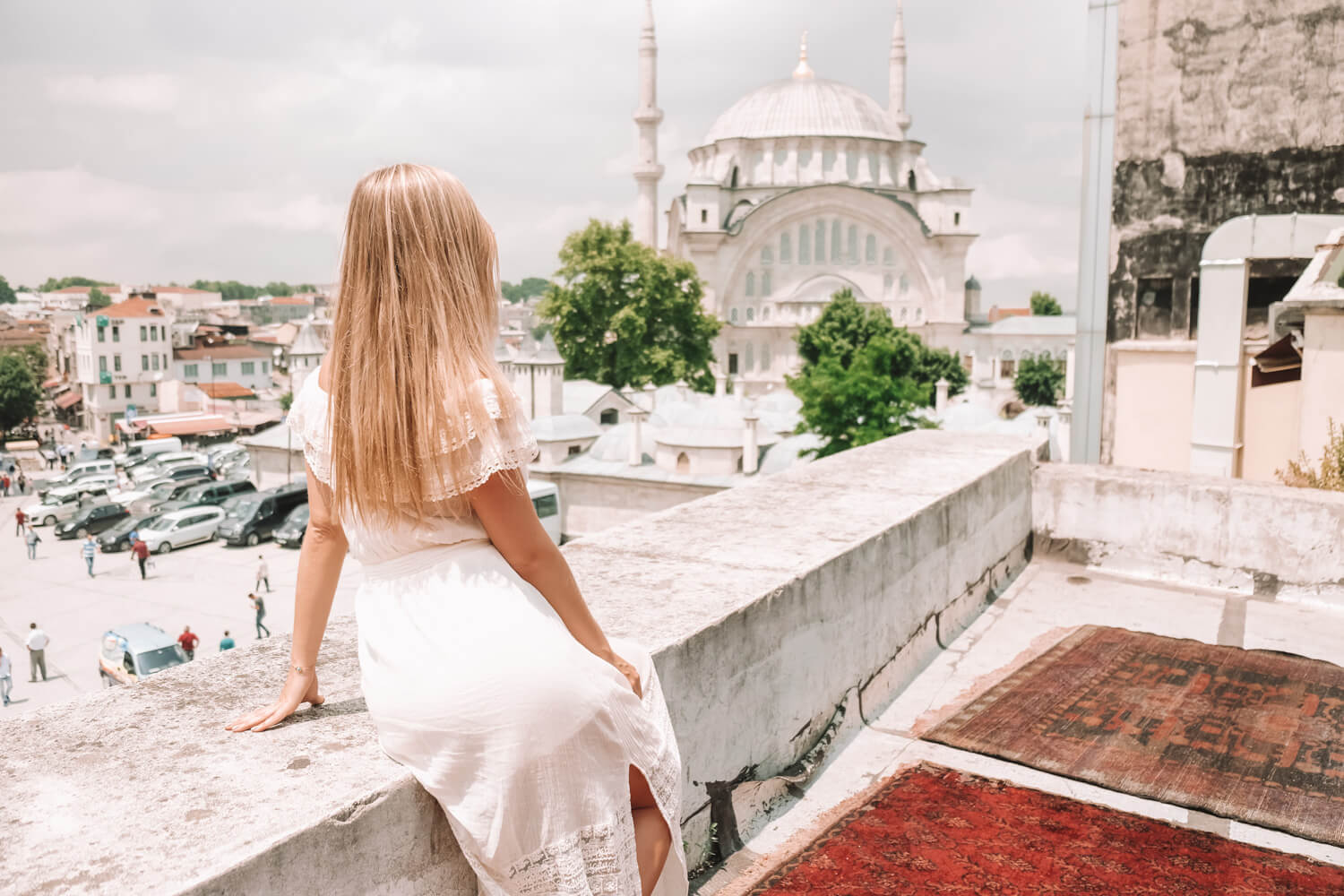 Looking over the mosque in Istanbul