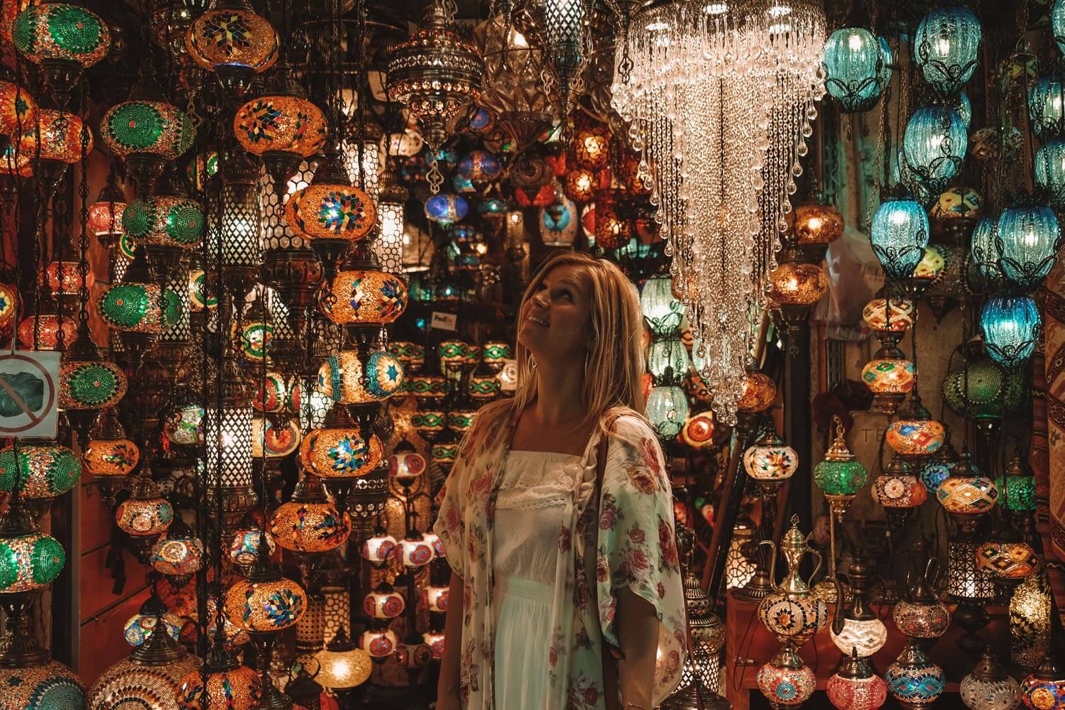 Turkish Lamp Market in Istanbul