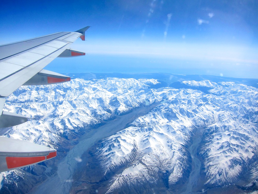 Flying over Queenstown