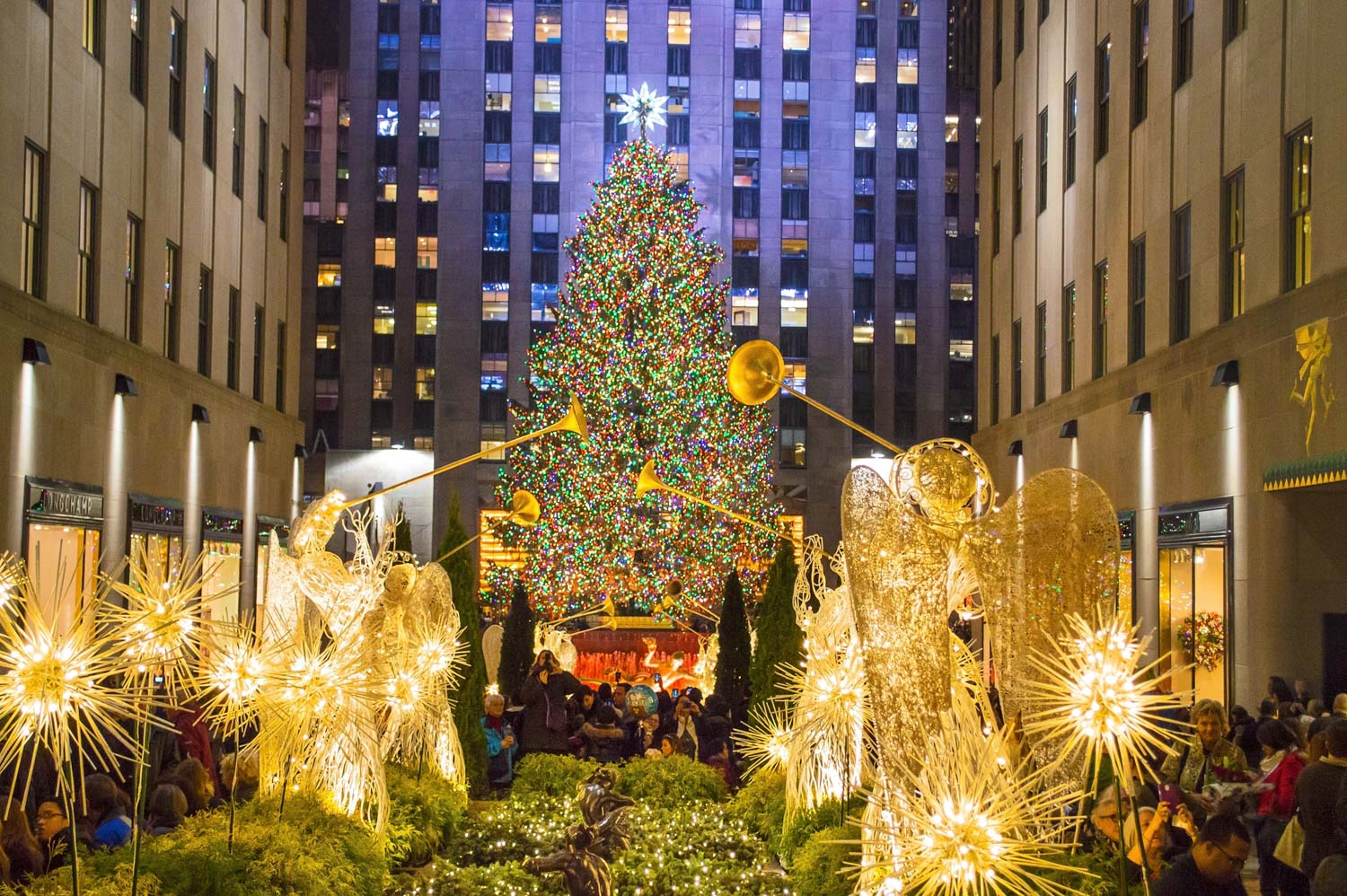 Rockefeller Center in New York at Christmas