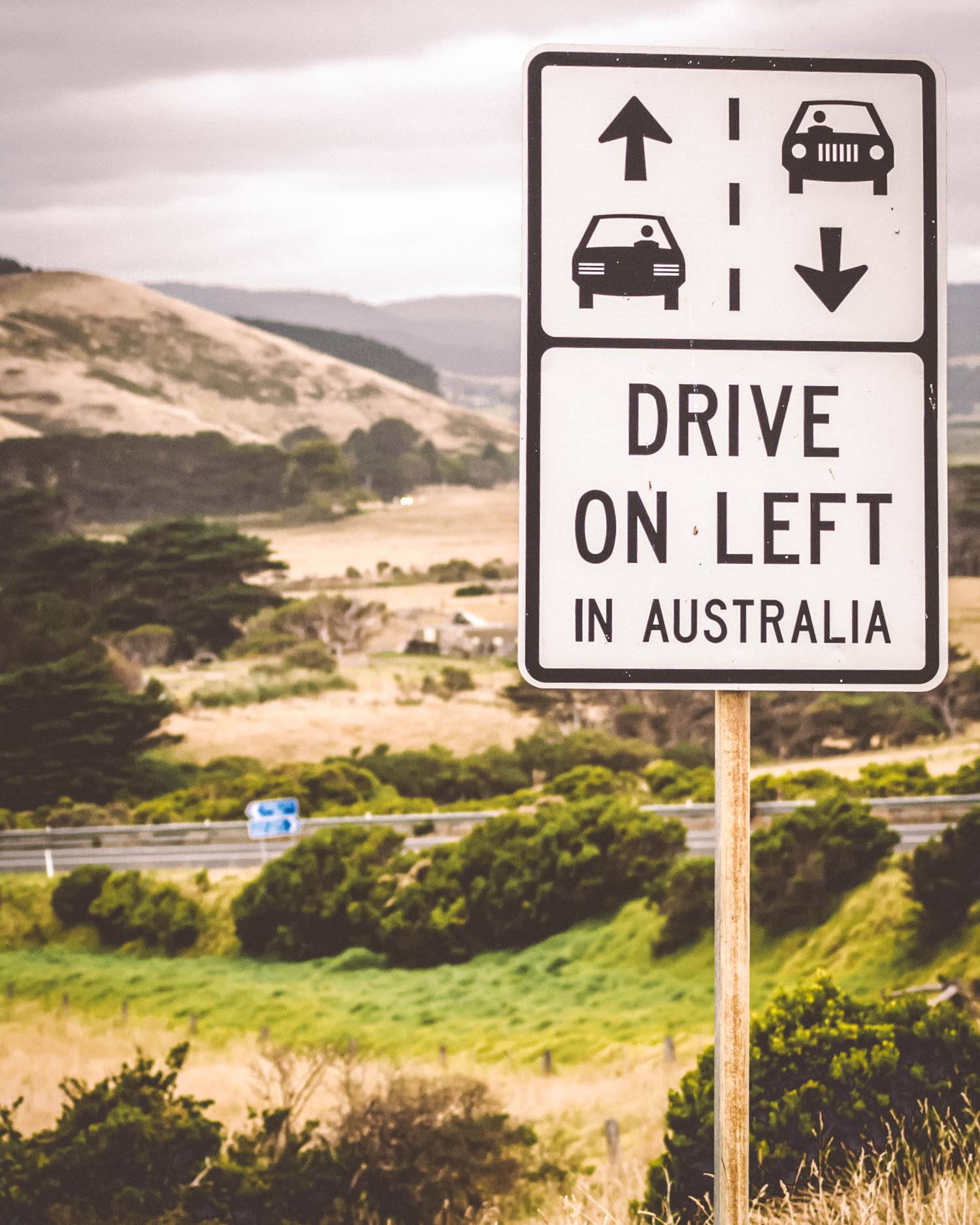 australia road sign