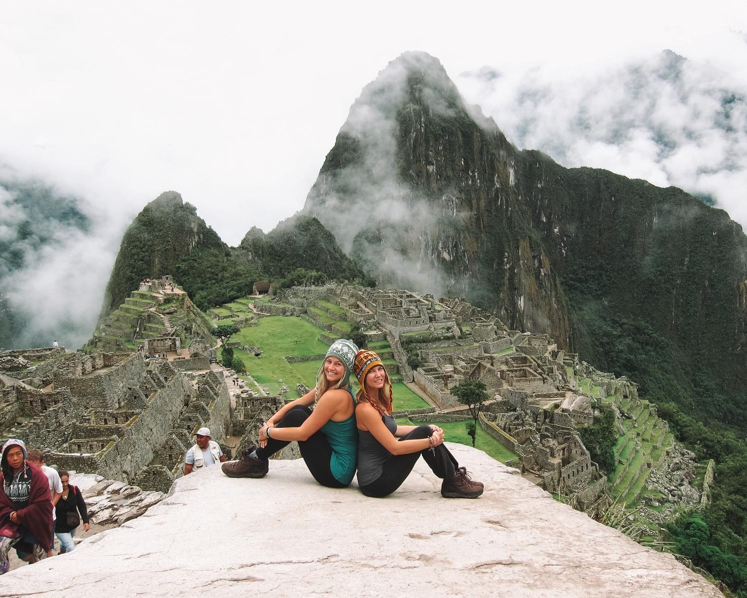 two girls at machu picchu