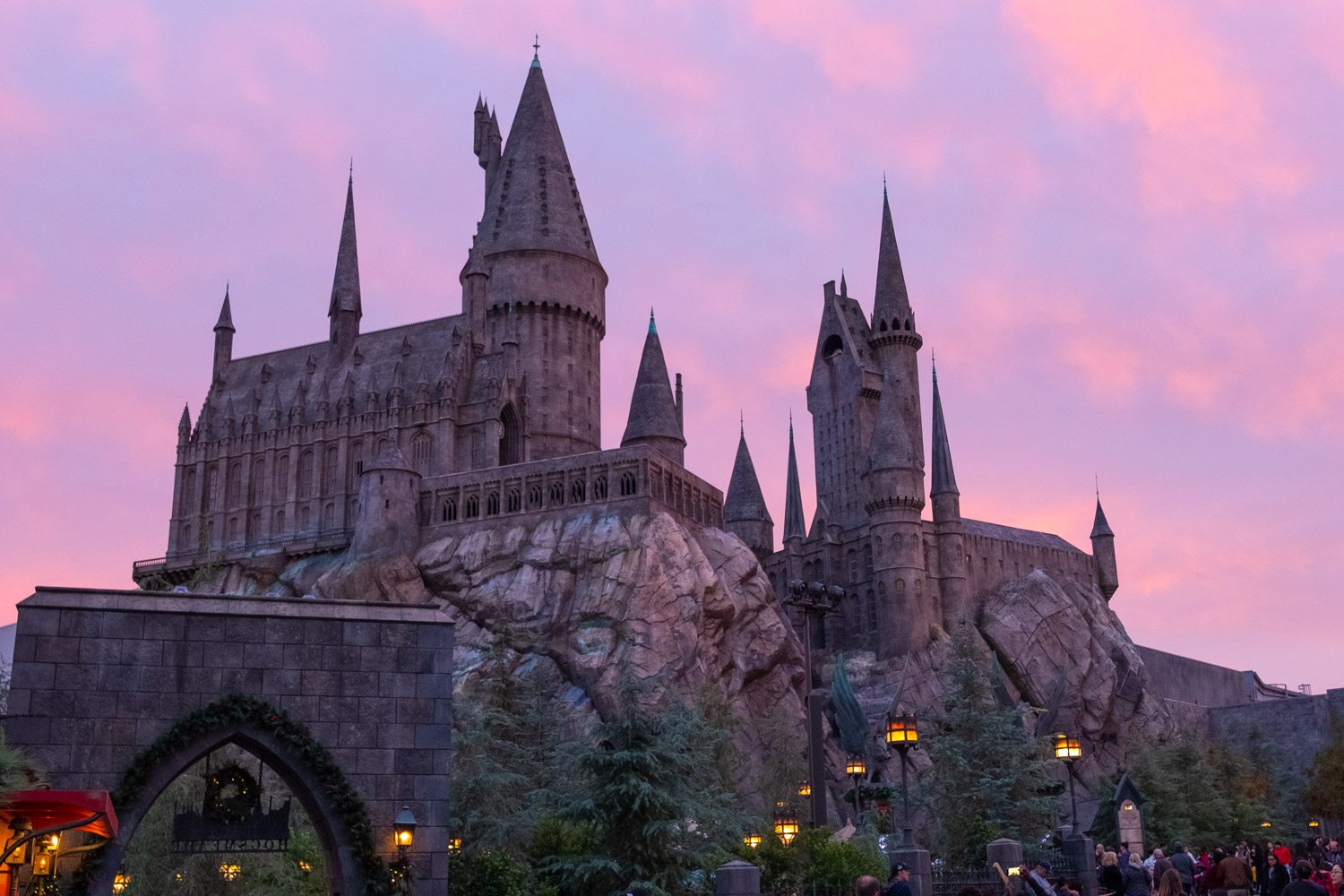 Hogwarts Castle at Sunset