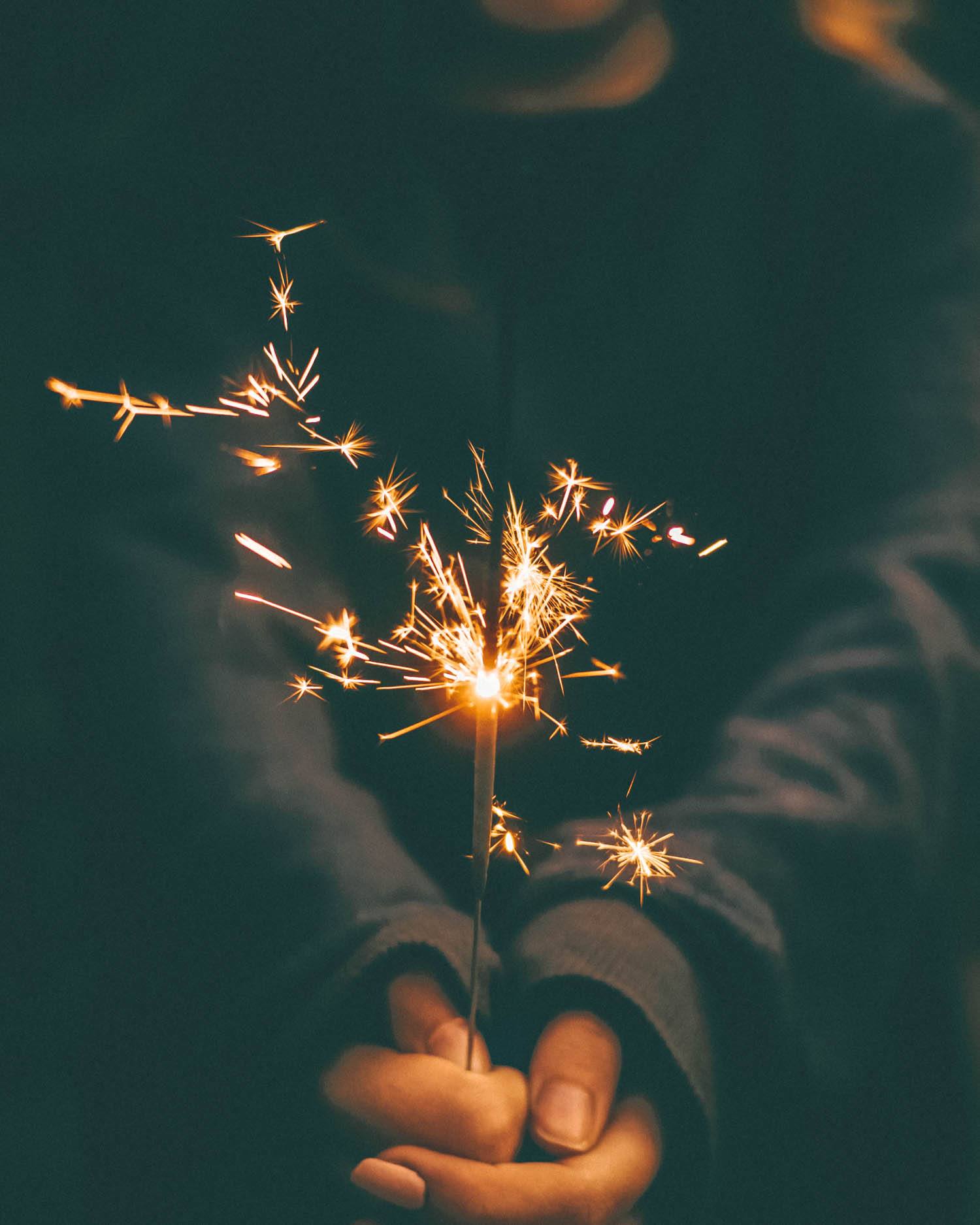 slow shutter speed photography sparklers