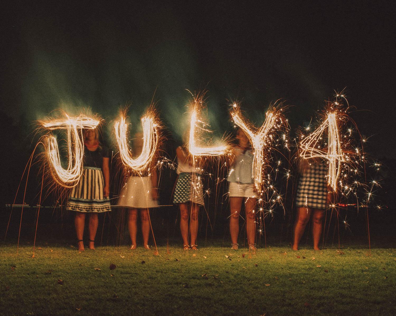 slow shutter speed photography sparklers