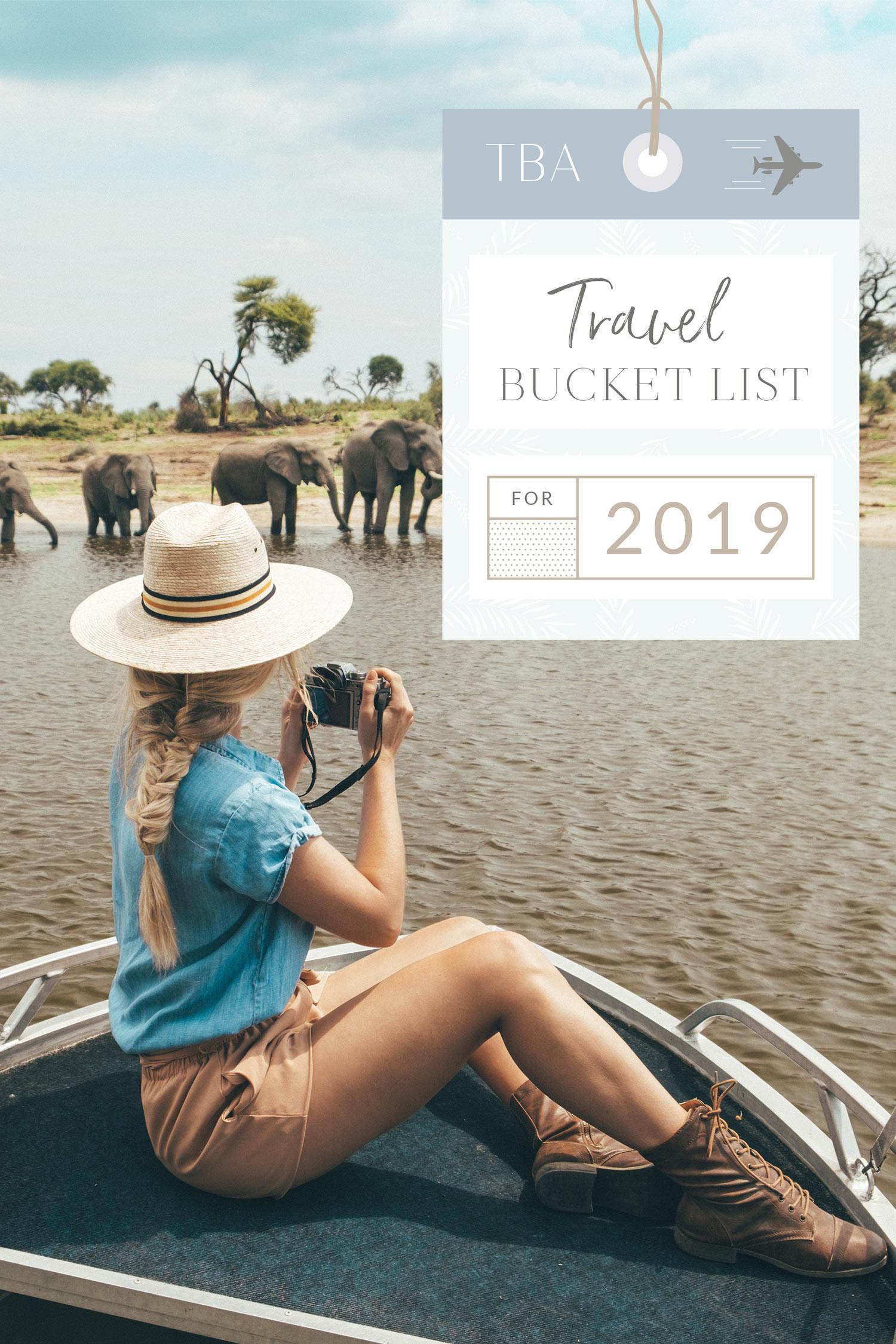 Travel Bucket List for 2019