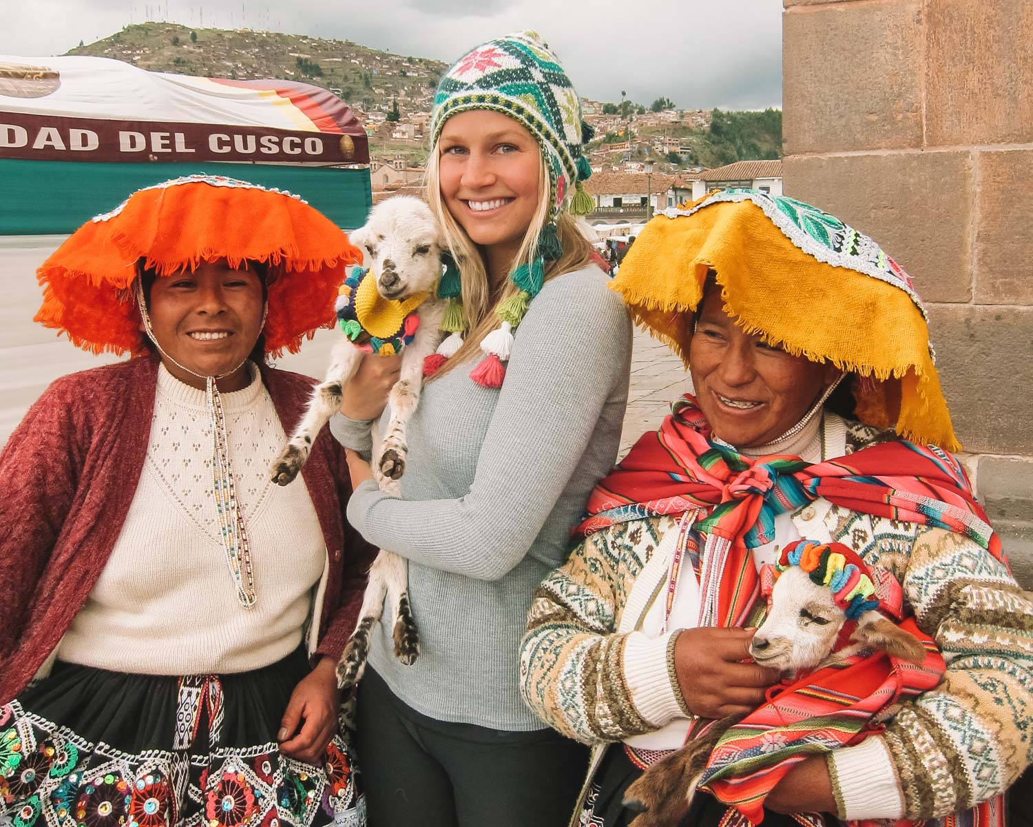 blonde in cusco, peru