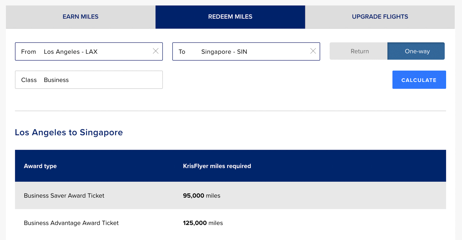 Singapore Business Class