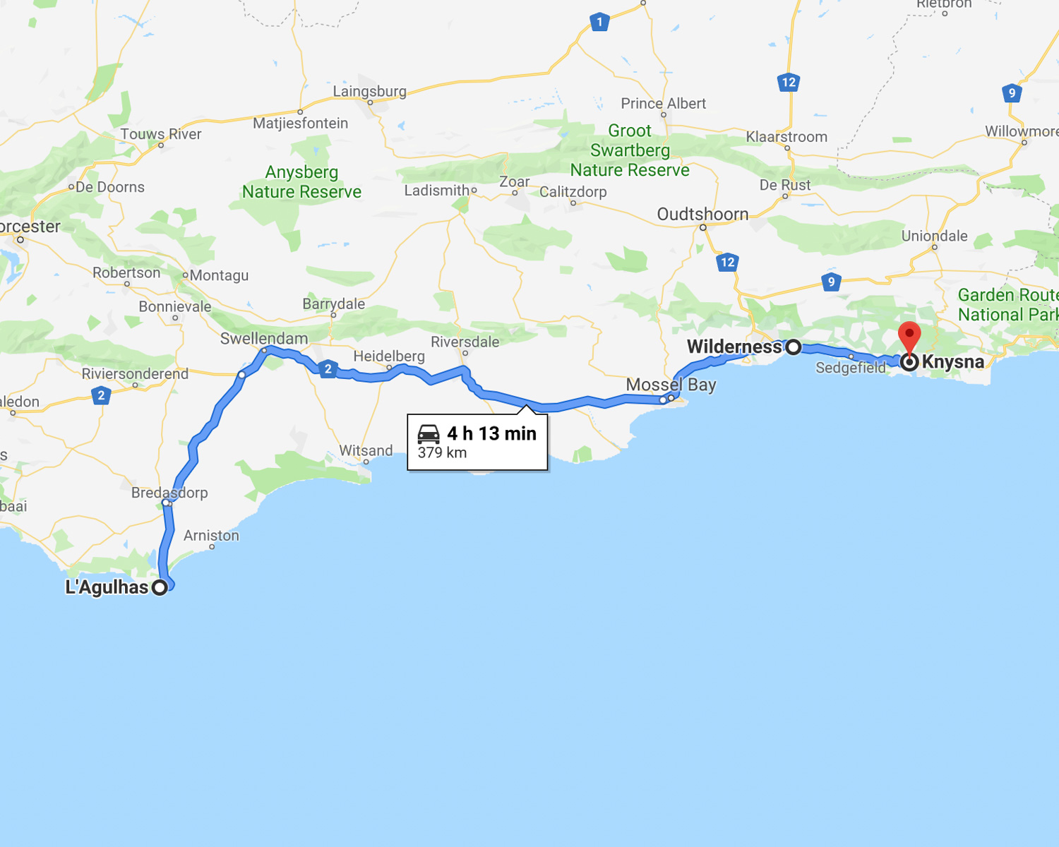 garden route road trip itinerary