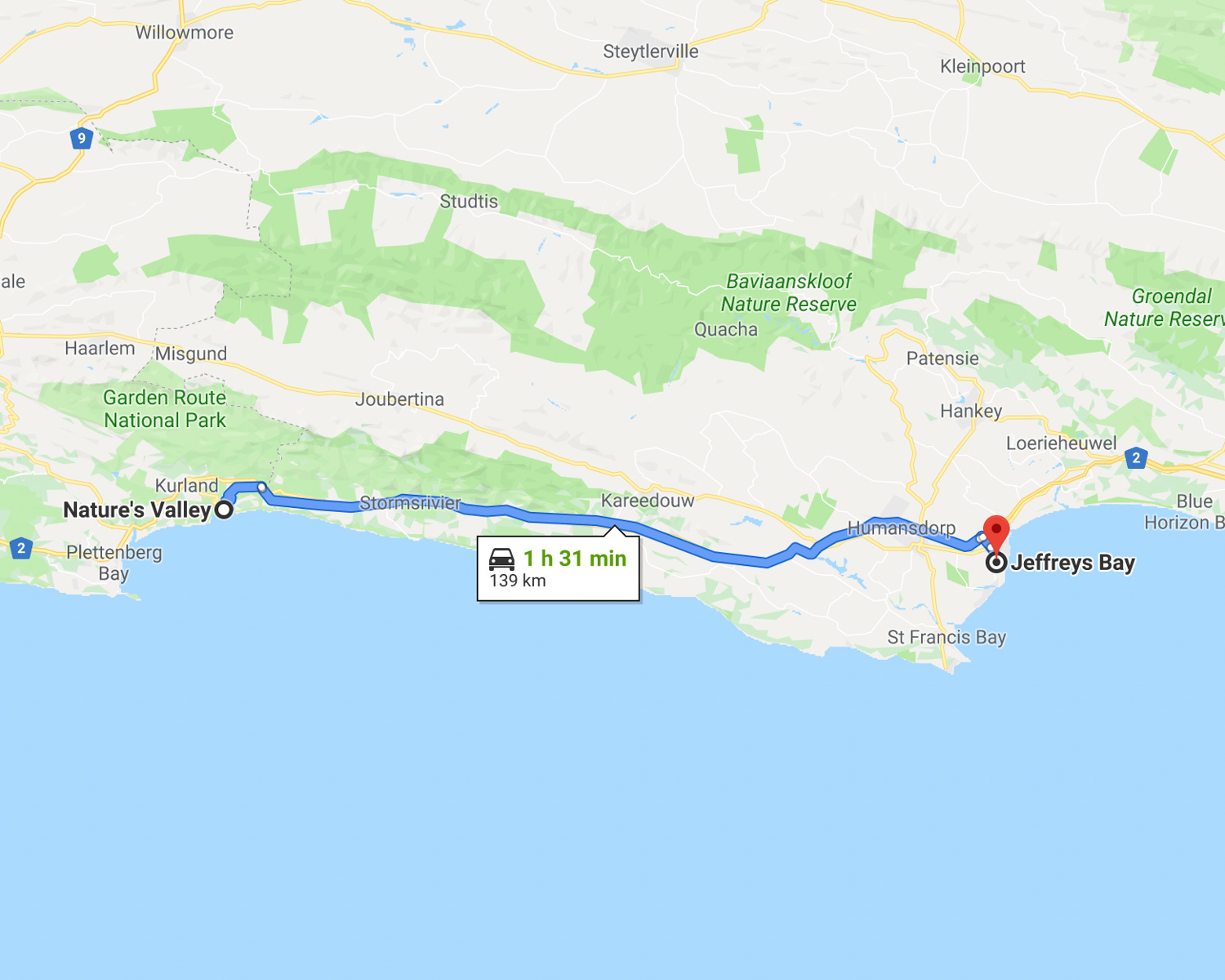 garden route itinerary day 5