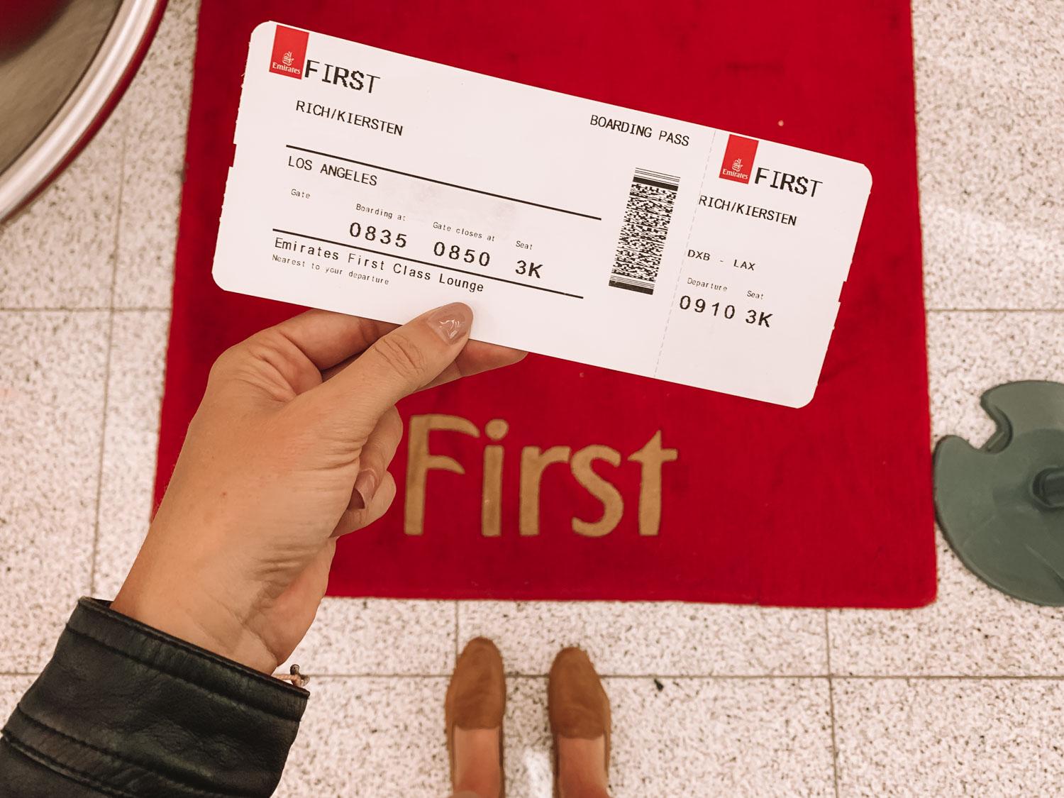 Emirates First Class Boarding Pass