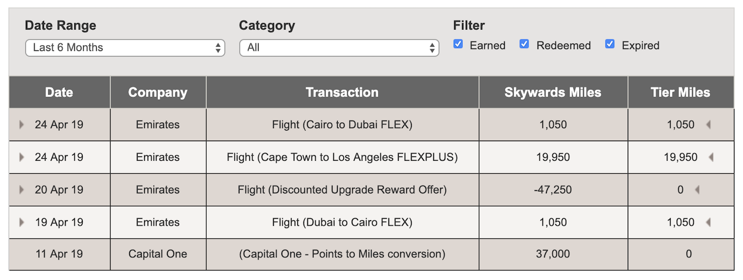 Transfer Miles from Venture