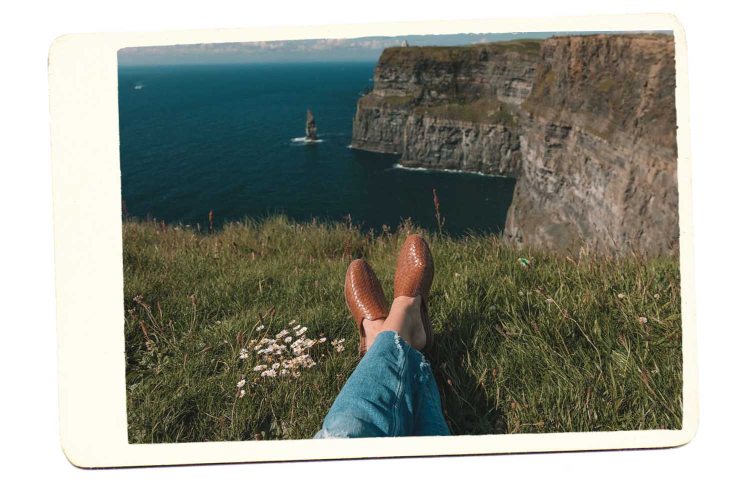 Kicking Back Ireland Shoes Cliffs of Moher