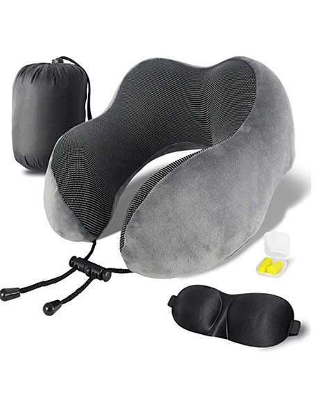 Memory Foam Travel Neck Pillow The Blonde Abroad