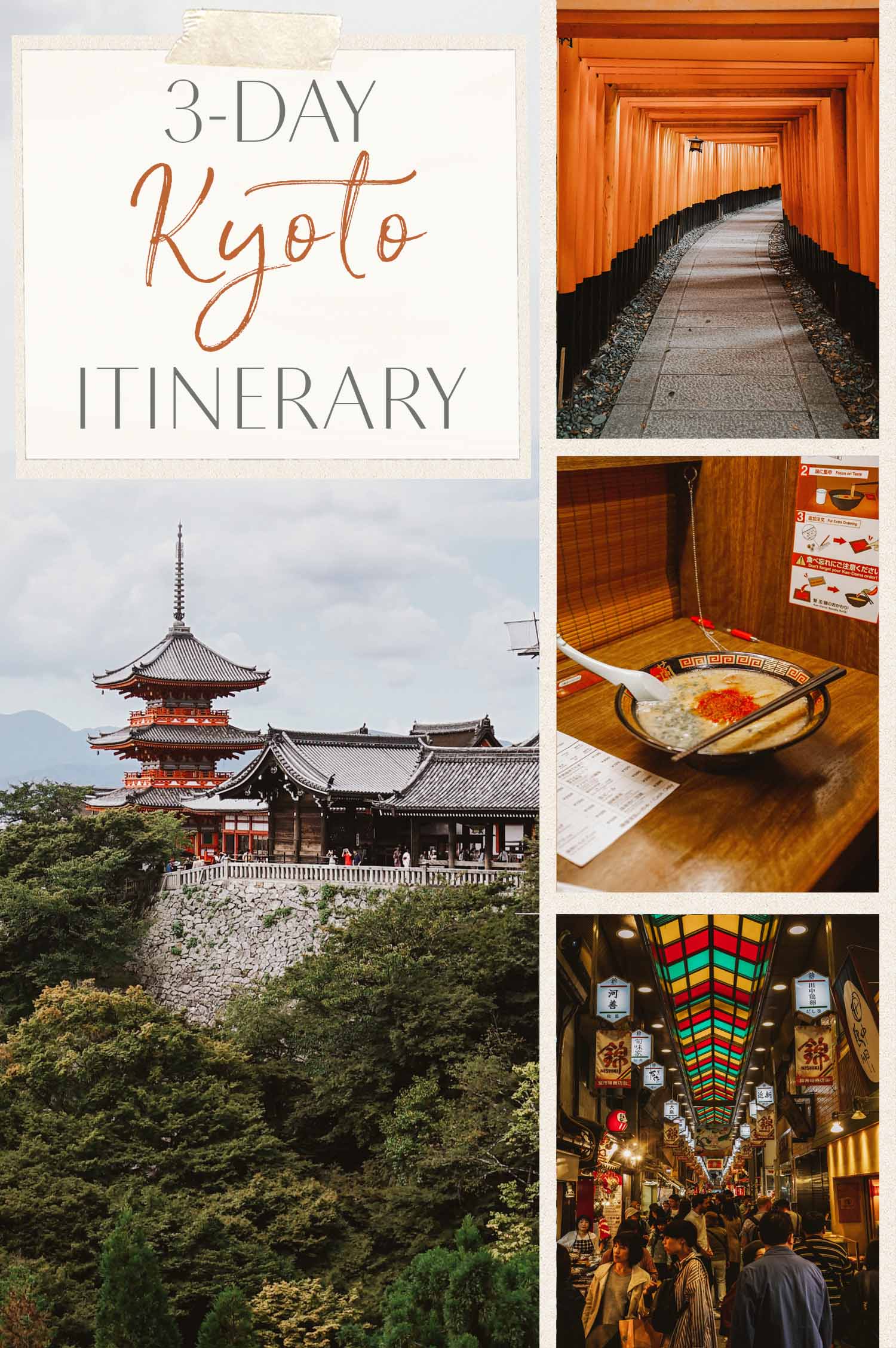 3 day tour kyoto