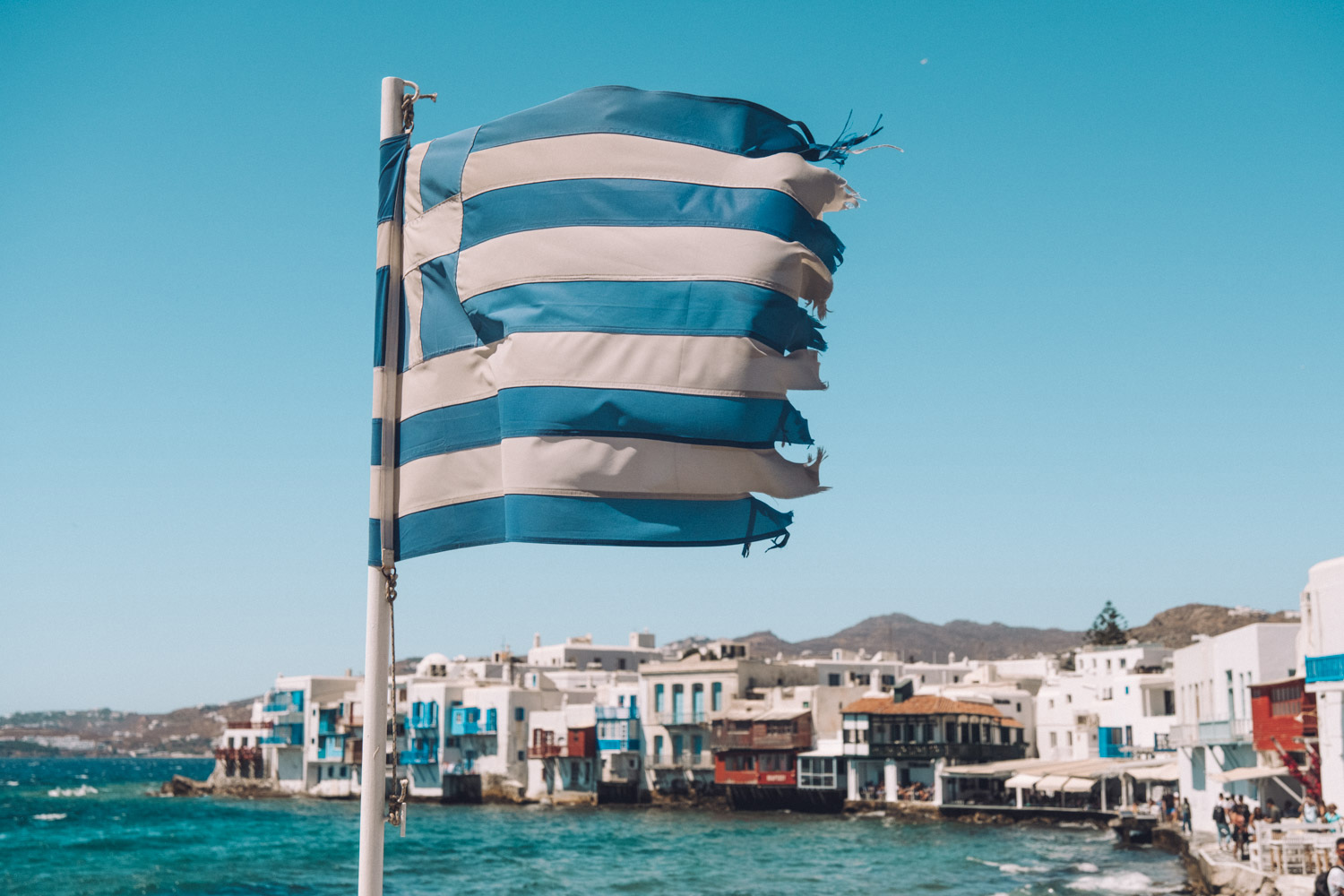 mykonos flag greece