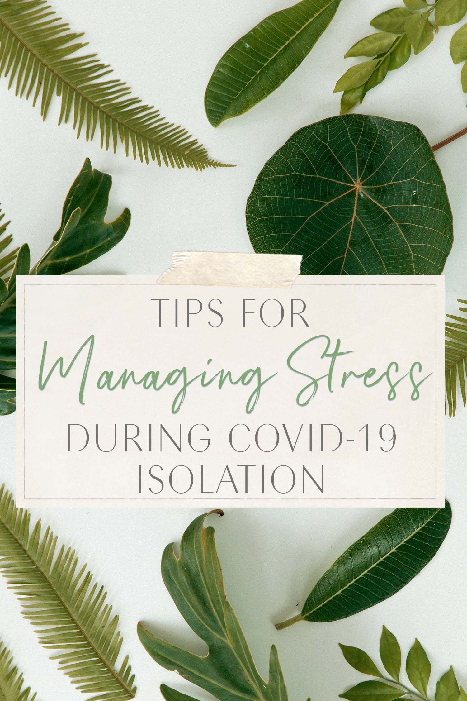 Managing Stress During Covid 19 Isolation