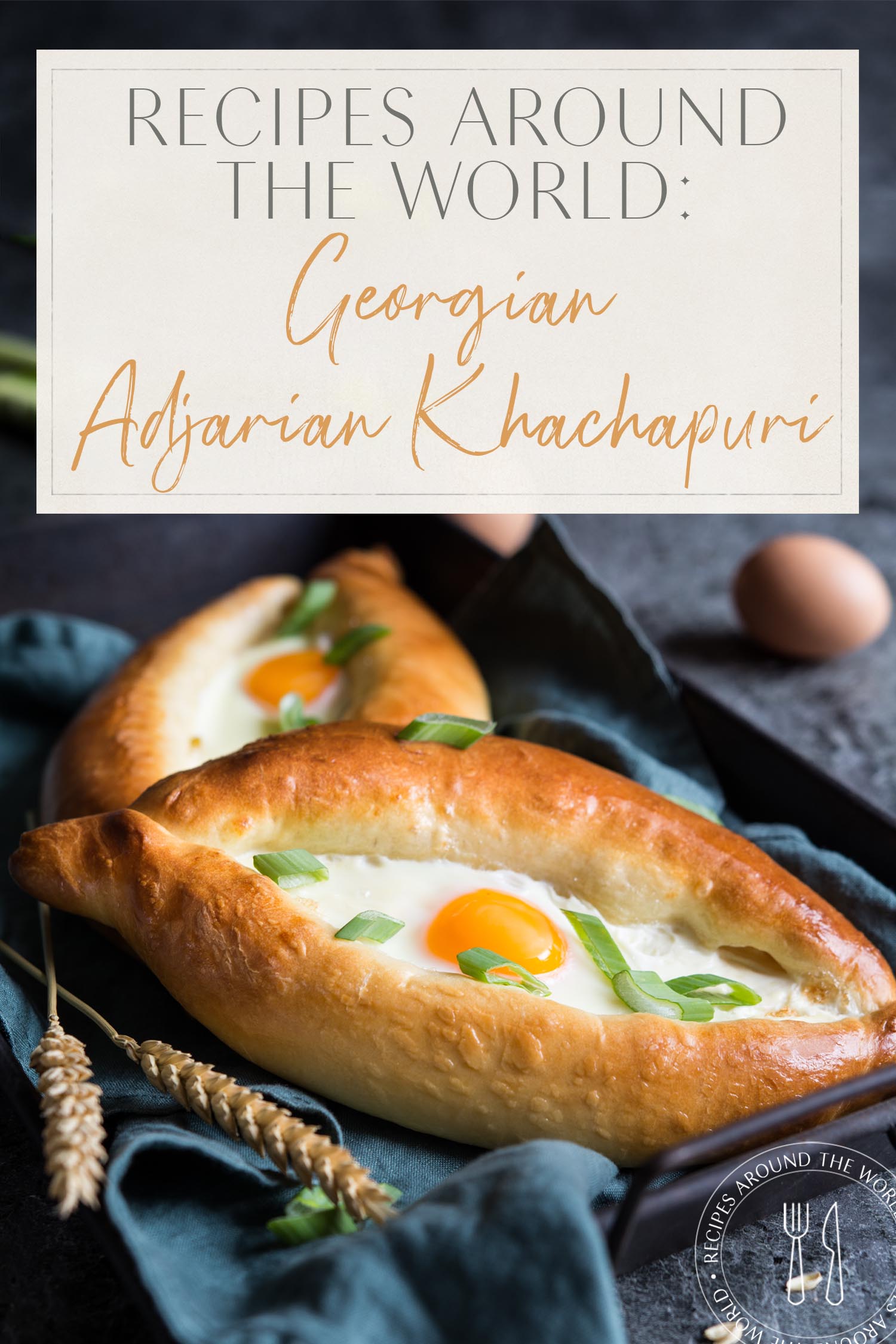 Georgian Adjarian Khachapuri cheese boat