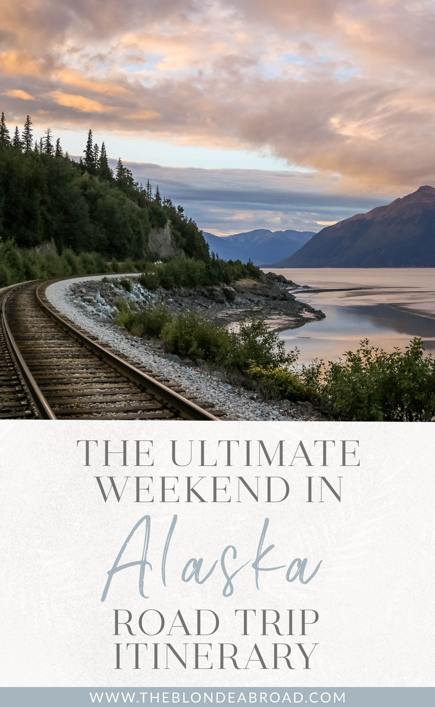 O final de semana final em itinerário de viagem no Alasca