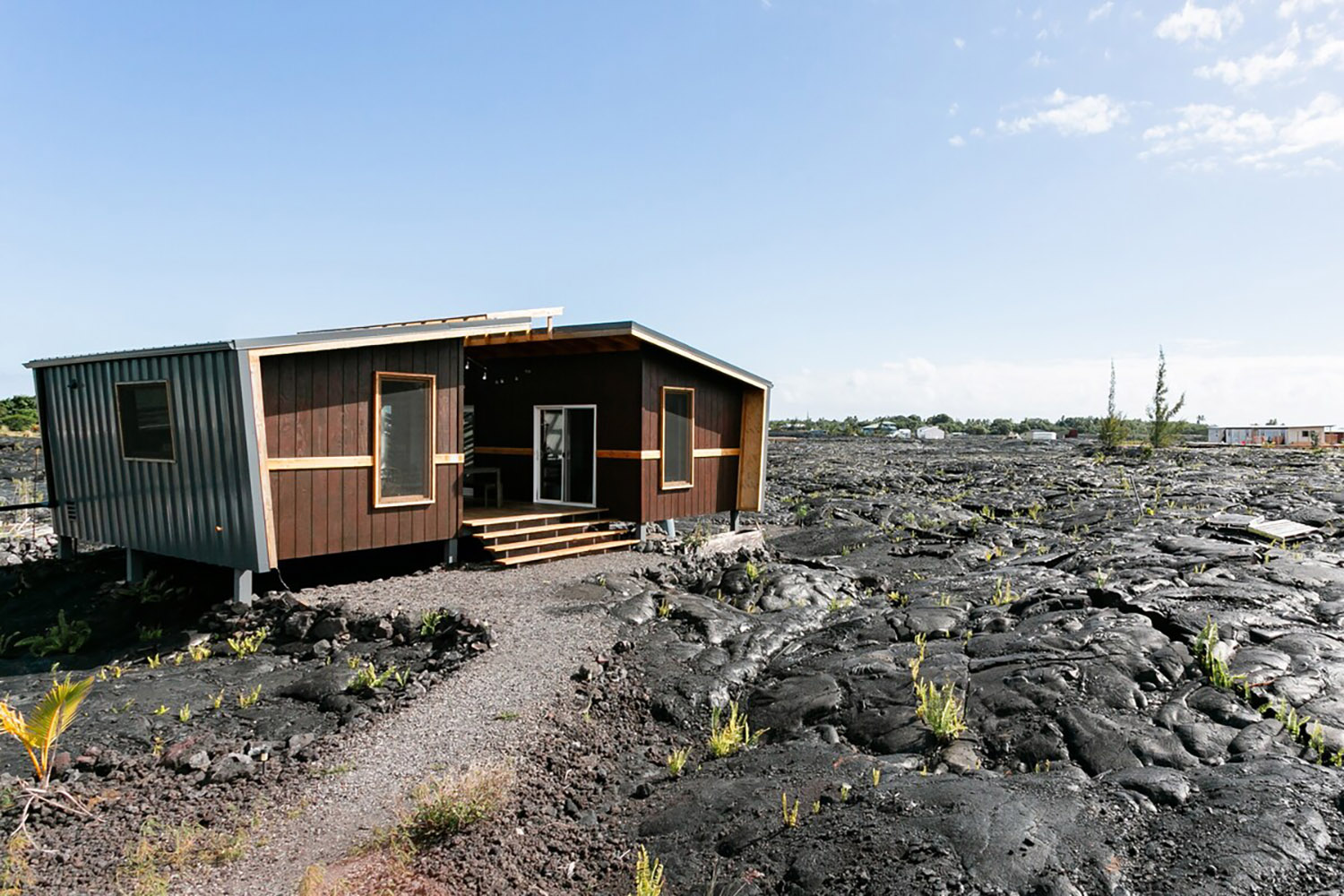 vulcão lava campo havaí airbnb