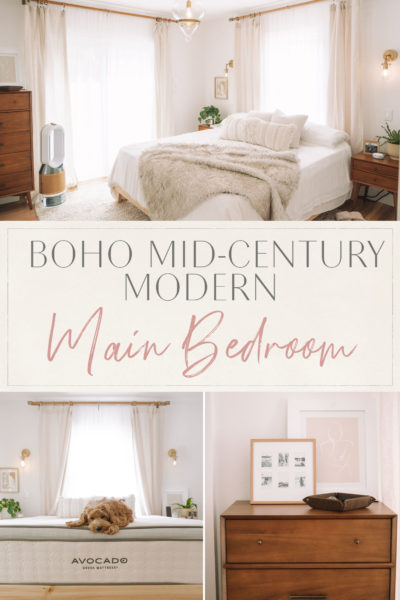 Cozy Home Tour: Boho Mid-Century Modern Main Bedroom • The Blonde Abroad